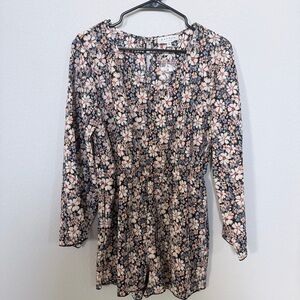 Hayden Black and White Floral Romper